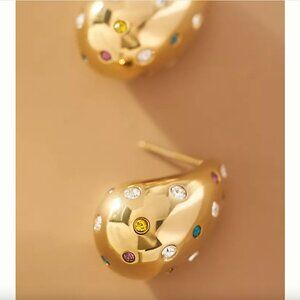 NEW~ Anthropologie Adina Eden Colorful Teardrop Stud Earrings